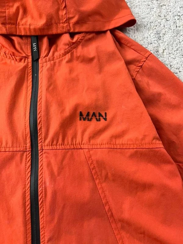 Chaqueta deportiva de pista con cremallera y rompevientos naranja talla M – photo 3